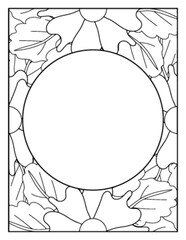 Flowers Circle Adult Coloring Pages