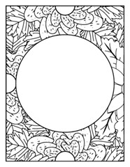 Flowers Circle Adult Coloring Pages
