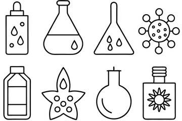 Chemical Sterilants Disinfection Power Line Art