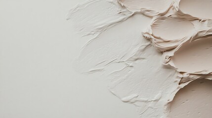 Creamy texture with beige palette, and abstract art.
