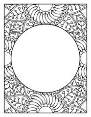 Flowers Circle Adult Coloring Pages