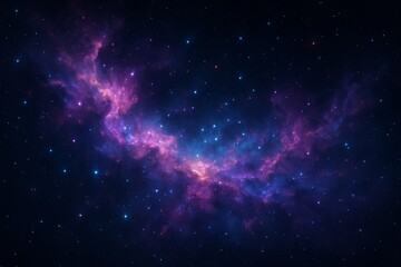 Fototapeta premium A vibrant deep space nebula with swirling clouds of pink