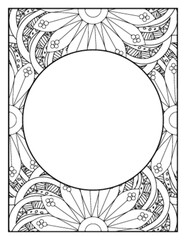 Flowers Circle Adult Coloring Pages