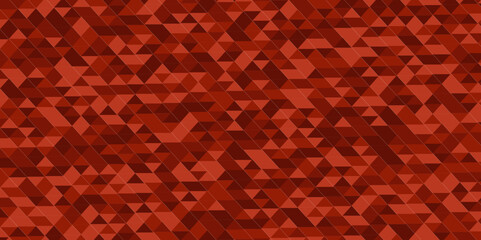 Abstract geometric red and brown background seamless mosaic and low polygon triangle texture wallpaper. Triangle Vector Abstract Geometric Technology seamless pattern. Geometric Retro tiles design.	