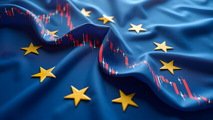 Unraveling EU Flag into Downward Graph, Maple Leafs as Indicators
