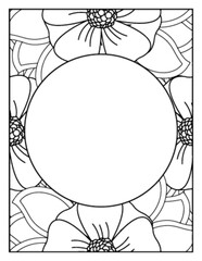 Flowers Circle Adult Coloring Pages