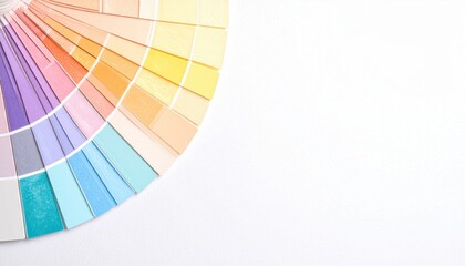 Obraz premium Color palette showcase design studio graphic elements creative environment overhead view vibrant aesthetics for color theory exploration