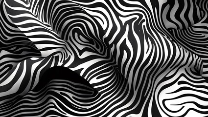 Fototapeta premium Elegant black and white zebra stripe design