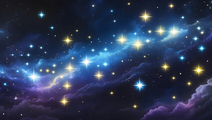 Starfield galaxy with glowing stars and dark space tones