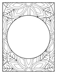 Flowers Circle Adult Coloring Pages