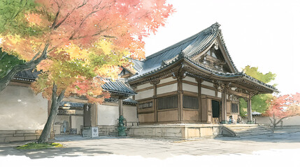 Fototapeta premium Whispers Beneath Autumn Leaves