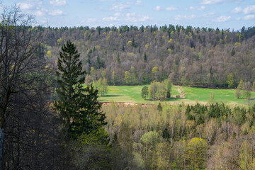 Gauja National park in Sigulda, Latvia .