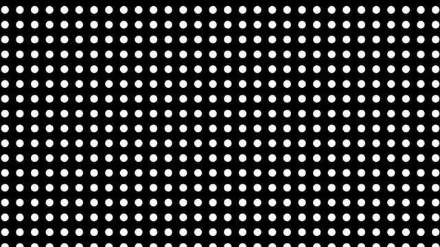 retro futuristic background animation vertical upward slow motion movement of geometric shape round circle in datum grid pattern order