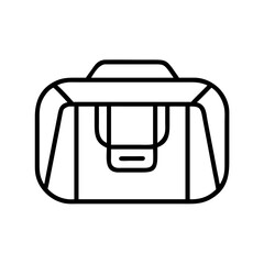 travel pouches line drawn beauty fashion industry. vector art - outline icon travel pouches, isolated white background