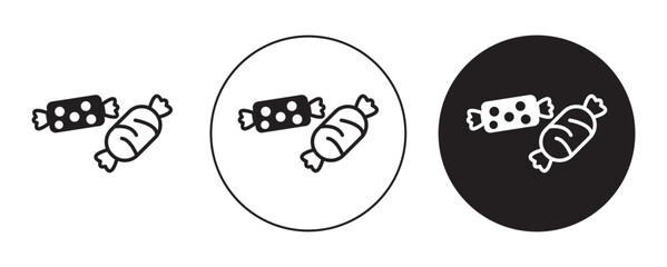 Candy icon solid illustration, pictogram isolated on white design element.
