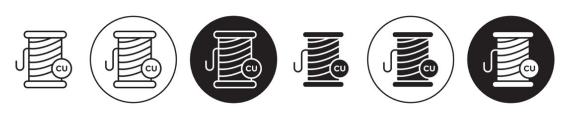 Copper icon solid illustration, pictogram isolated on white design element.