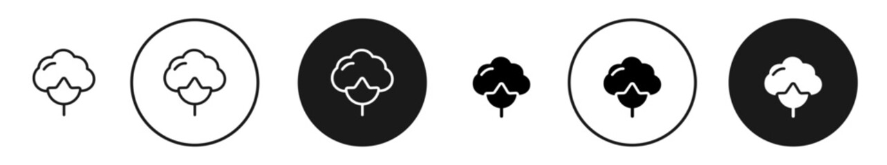 Cotton icon solid illustration, pictogram isolated on white design element.