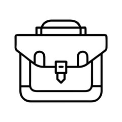satchel bags line drawn beauty fashion industry. vector art - outline icon satchel bags, isolated white background