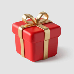 Holiday Present with Golden Bow - Celebration and Giving
