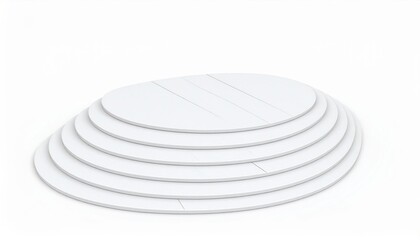 Obraz premium Modern architectural design of tiered platform indoor exhibit space 3d rendered visual minimalist aesthetic top-down perspective innovative concepts for creative spaces