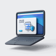 Blue Laptop Representing Safe and Accessible Education