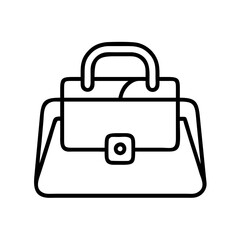 purses line drawn beauty fashion industry. vector art - outline icon purses, isolated white background
