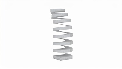 Dynamic spiral sculpture displaying modern art contemporary gallery artwork minimalist environment artistic viewpoint creative concept