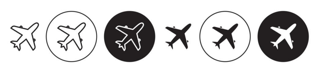 Plane icon solid illustration, pictogram isolated on white design element.