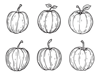 Apple cucumber line art healthy fresh design for creative projects 