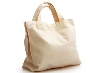 Beige and Gold Shimmer Tote Bag on White Background