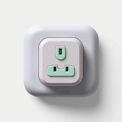 Modern Pastel Electrical Outlet Illustration