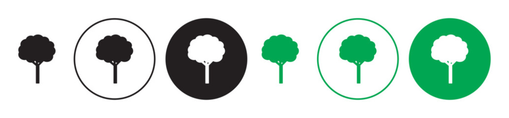Tree icon solid illustration, pictogram isolated on white design element.