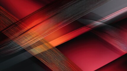 Abstract lines illustration on red and black background, modern design concept. Perfect for wallpapers, presentations, graphic design projects.