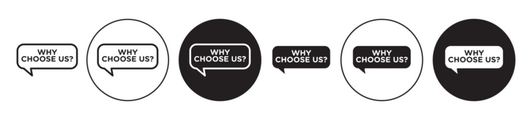 Why us icon solid illustration, pictogram isolated on white design element.