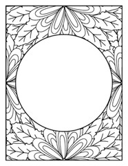 Flowers Circle Adult Coloring Pages