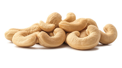 A pile of cashews and almonds. The cashews are yellow and the almonds are brown