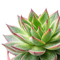 Closeup of a succulent isolated on transparent background  
