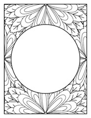 Flowers Circle Adult Coloring Pages