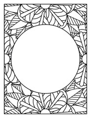 Flowers Circle Adult Coloring Pages