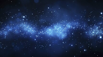 Obraz premium Blue Starry Night Sky with Bright Shining Stars. Generative AI