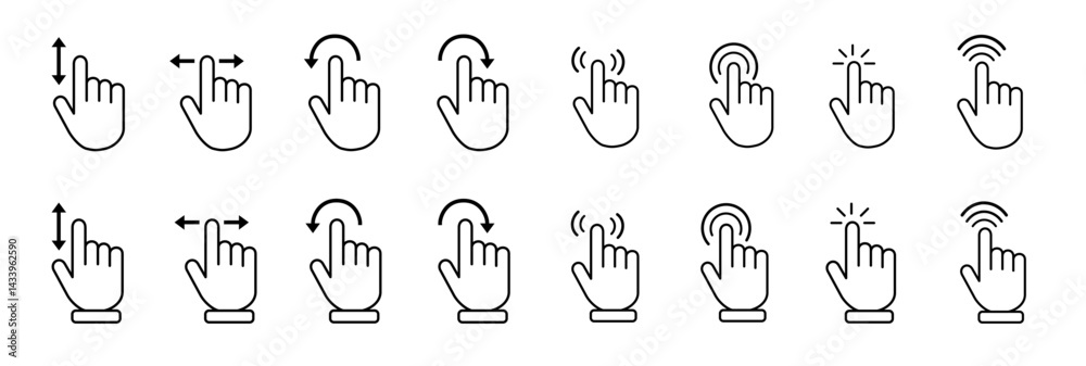 Poster pointer cursor computer mouse icon collection. clicking the cursor. hand clicks. hand cursor icon se