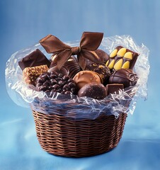 chocolate balls in a basket