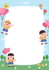 어린이날 편지지 템플릿