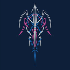 Pinstripe vintage  old school art  illustration