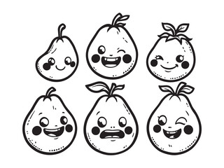 Bacuri line art minimalist fruit sketch ideal for modern decor