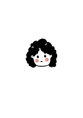 Boy with long hair, person