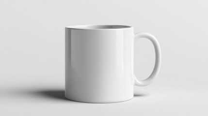 White mug mockup isolated on white background. Generative AI