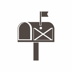 Simple Minimalist Mailbox vector Logo.