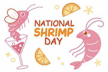 NATIONAL SHRIMP DAY vector illustration
