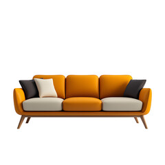 Fototapeta premium Contemporary sofa with clean lines and neutral tones